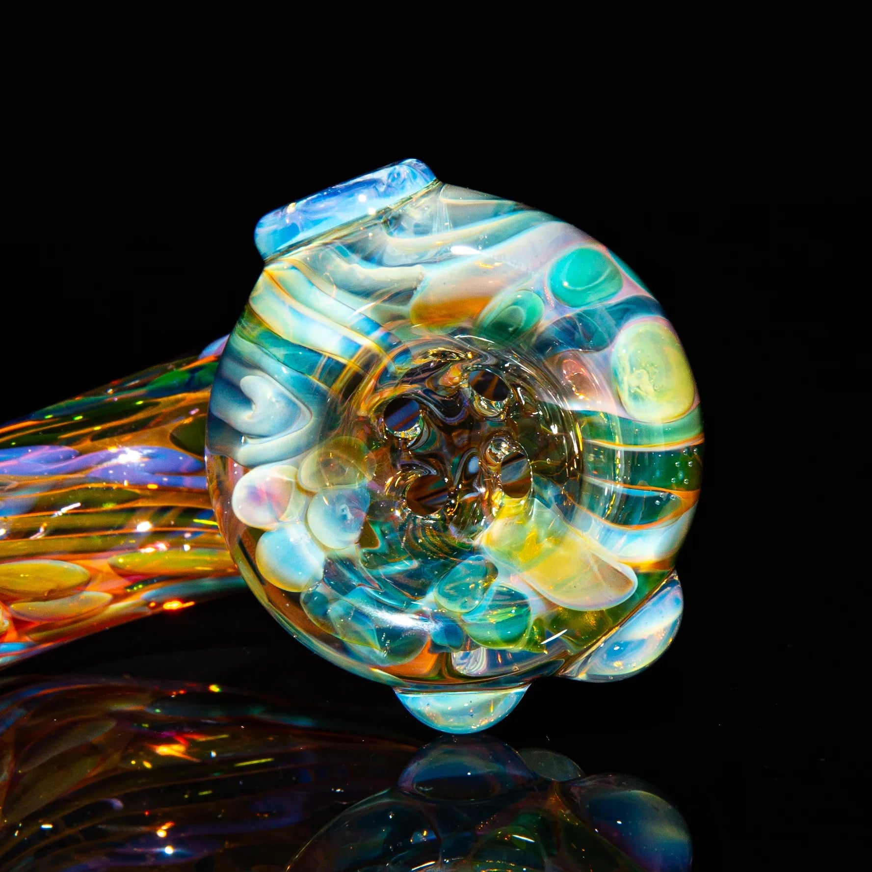 Sarah Marblesbee - Inside Out Fumed Opal Dot Four Hole Sherlock
