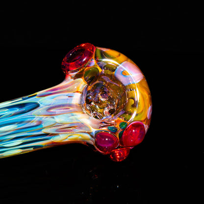Sarah Marblesbee - Inside Out Fumed Pink Dot Four Hole Spoon