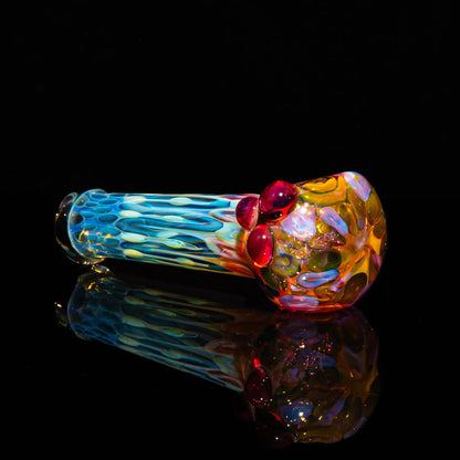 Sarah Marblesbee - Inside Out Fumed Pink Dot Four Hole Spoon