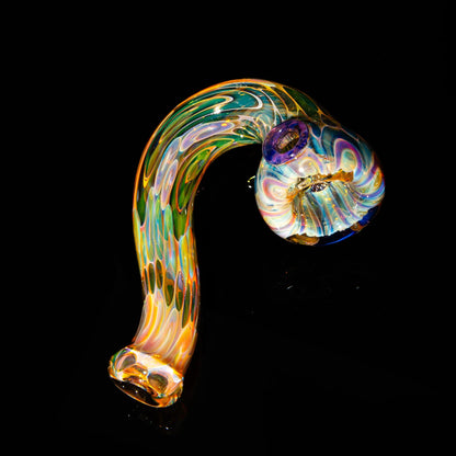 Sarah Marblesbee - Inside Out Fumed Purple Dot Four Hole Sherlock