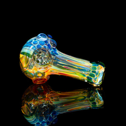 Sarah Marblesbee - Light Blue Dotted Dotted Fumed Four Hole Mini Spoon