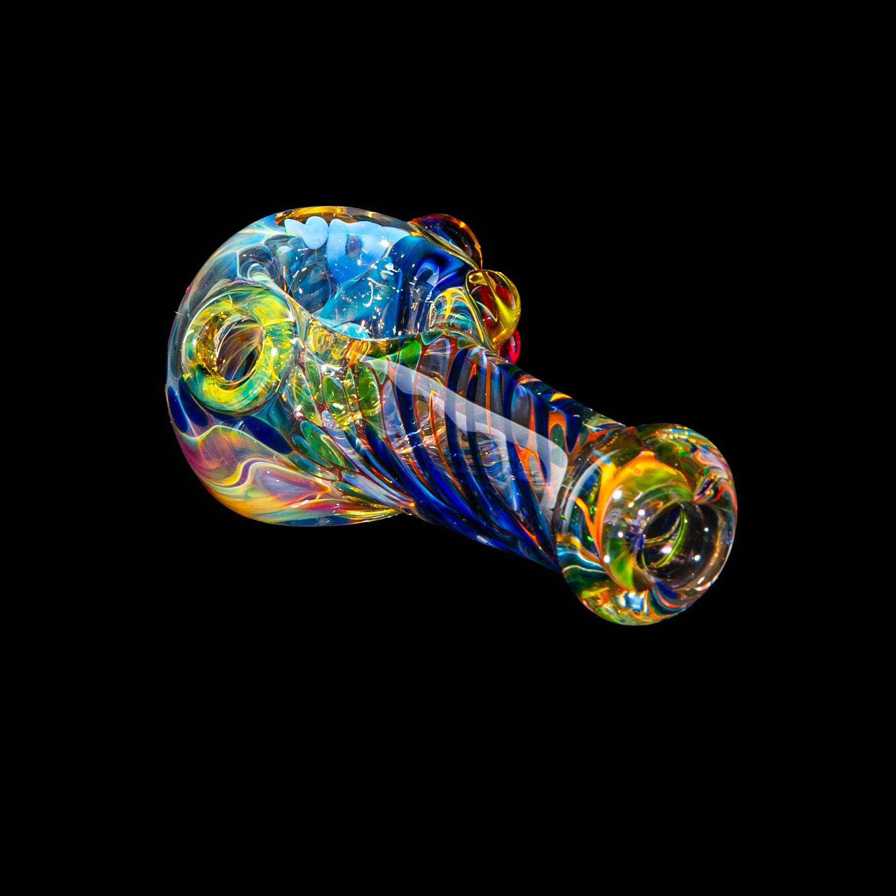 Sarah Marblesbee - Northstar Yellow Dotted Fumed Four Hole Mini Spoon