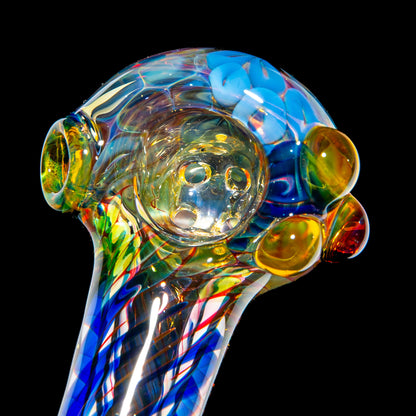 Sarah Marblesbee - Northstar Yellow Dotted Fumed Four Hole Mini Spoon