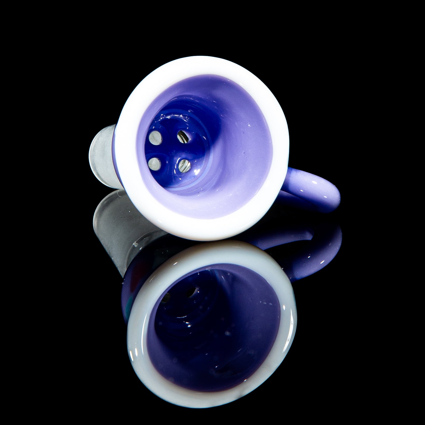 Sarah Marblesbee - Purple & Pastel Hearts Teacup Four Hole 14mm Slide