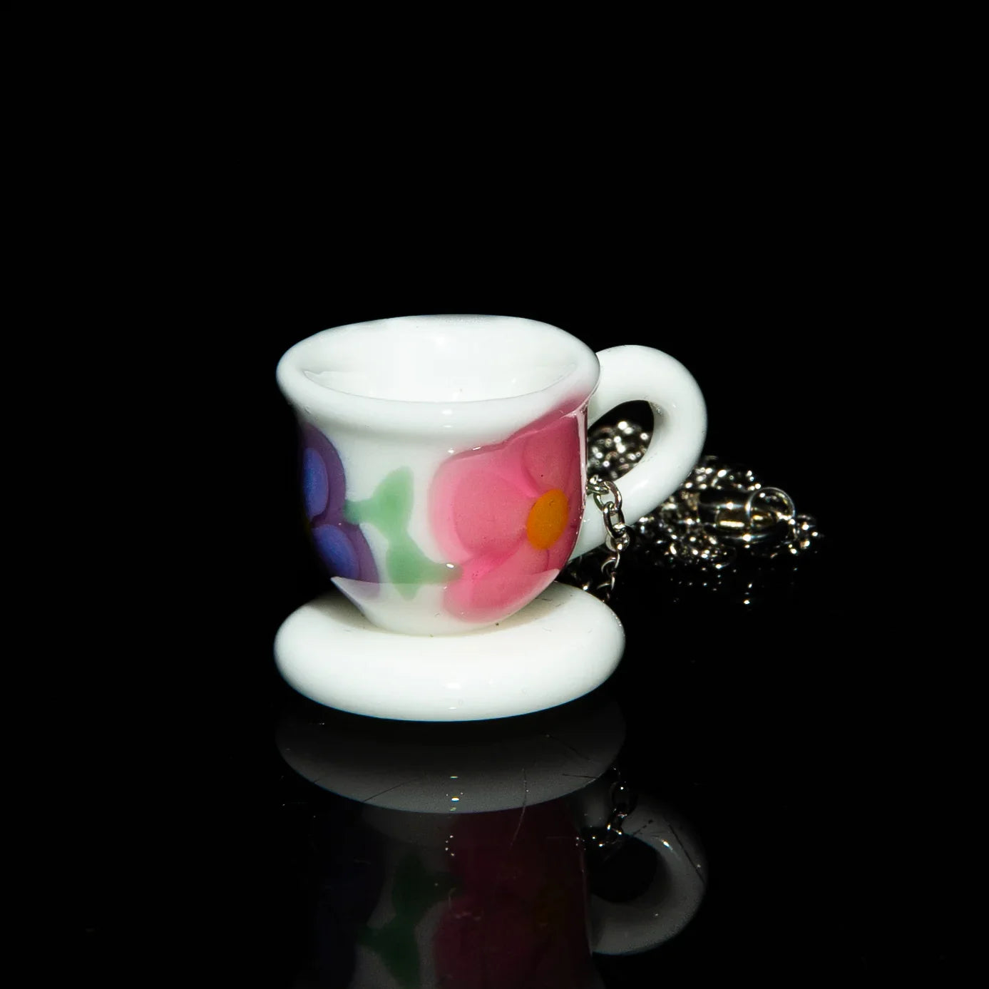 Sarah Marblesbee - Tea Cup w/ Saucer Pendant
