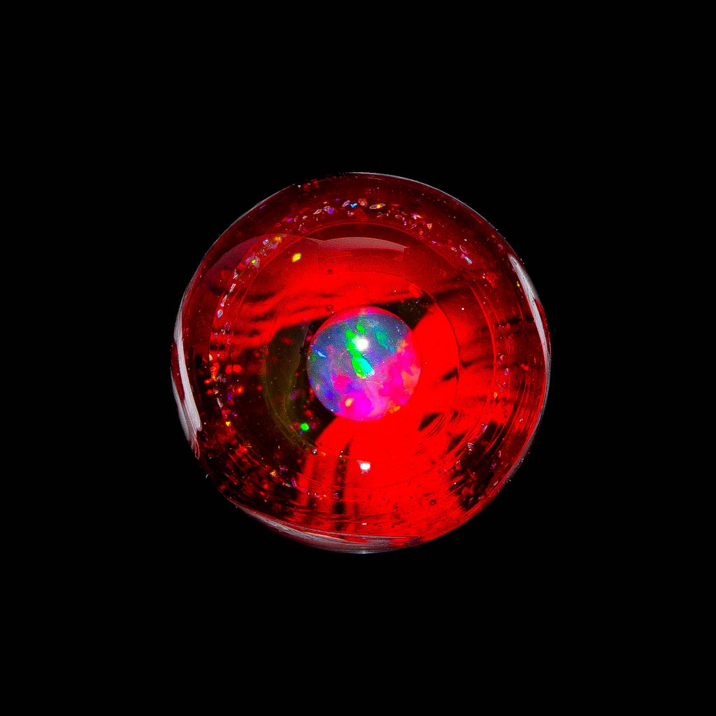 Scott Moan - Gold Ruby Pomegranate Opal Scribble Top Marble