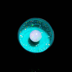 Scott Moan - Opaque Aqua Opal Scribble Top Marble