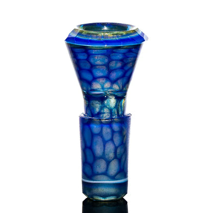 Simple Lemon Farmer x Captain Facets - Brilliant Blue Honeycomb Faceted & Fully Worked 18MM Slide