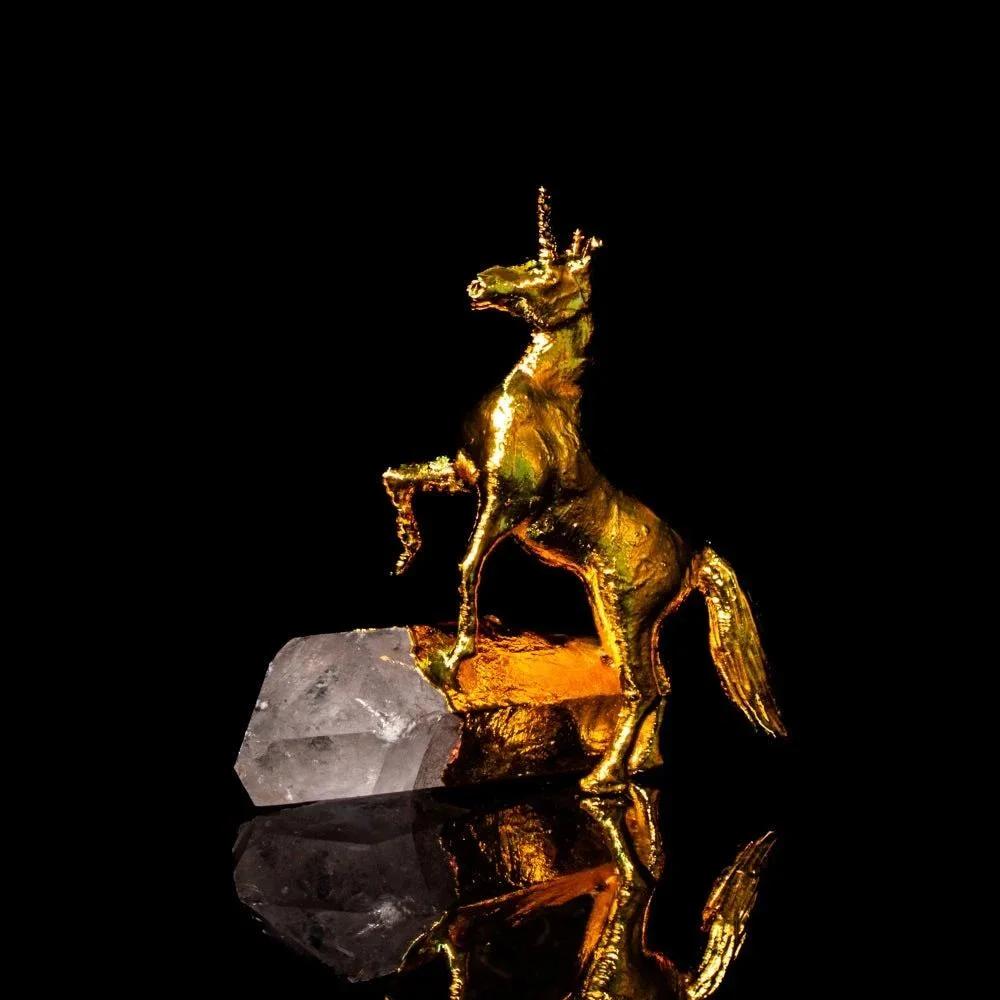 Snic Barnes "Decades" - Gold Quartz Unicorn Crystal