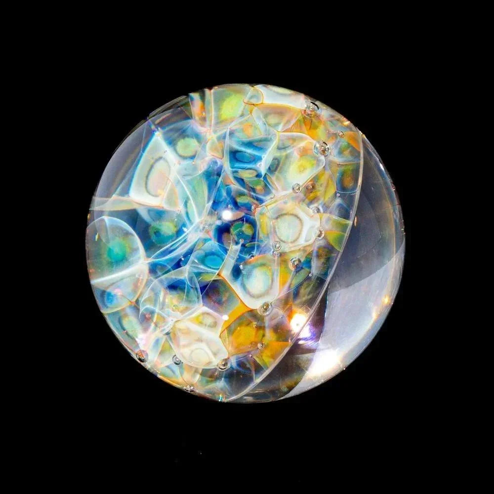 Travis Weber - Medium Cobalt Trinity Bubbletrap Conundrum 44MM Marble