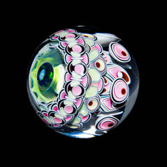 Aaron Poole - Triple Layer Pink & Green Dotstack Marble