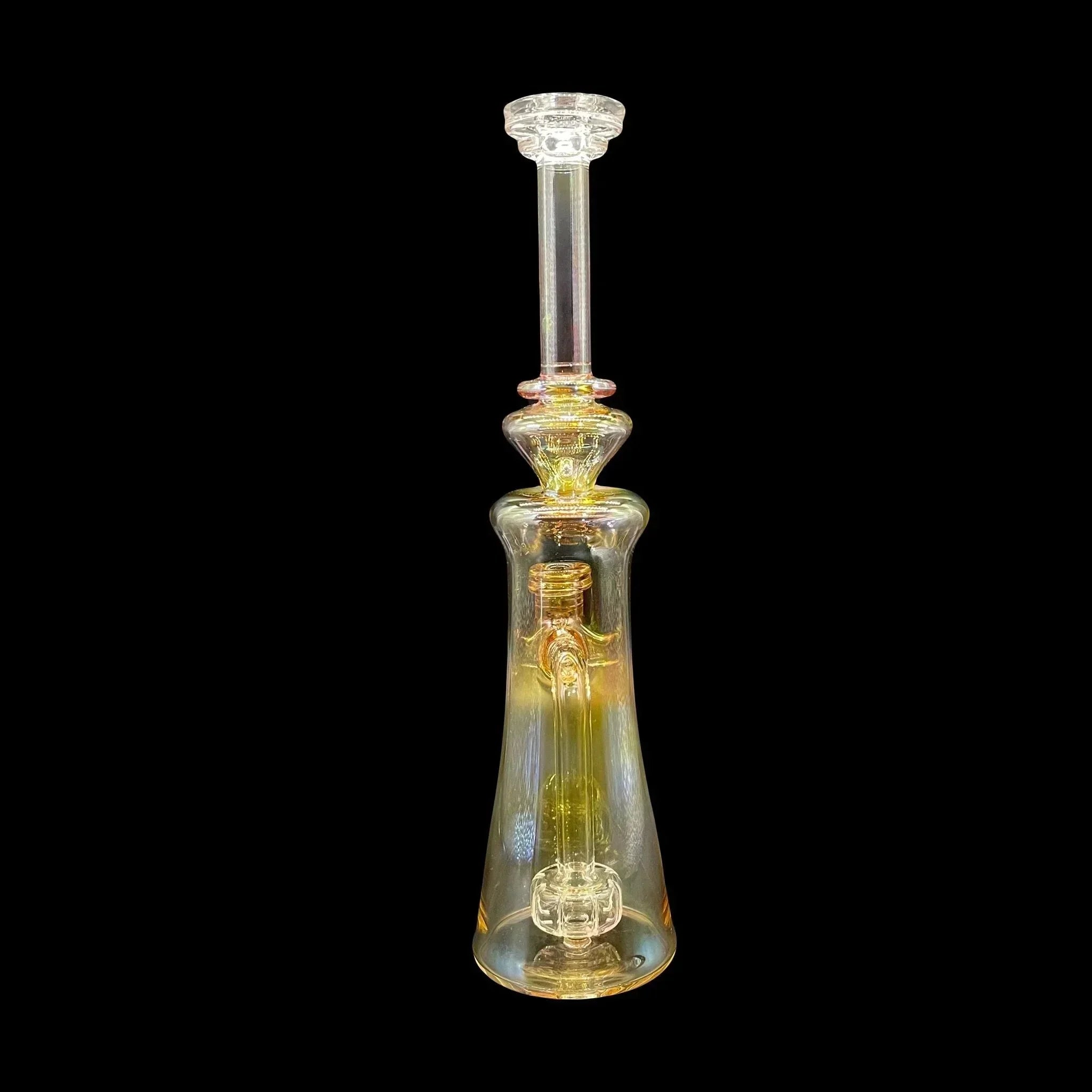 Slate Glass - 14mm Tall Gold Fume Jammer