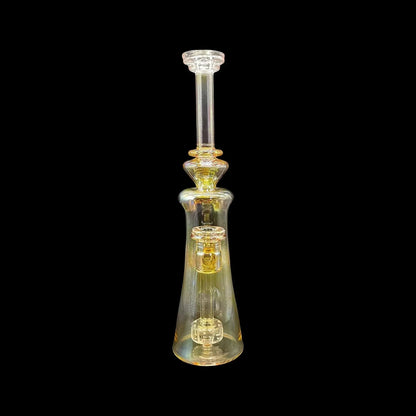 Slate Glass - 14mm Tall Gold Fume Jammer