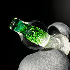 Plug A Nug - Green and White Frit Implosion Cap