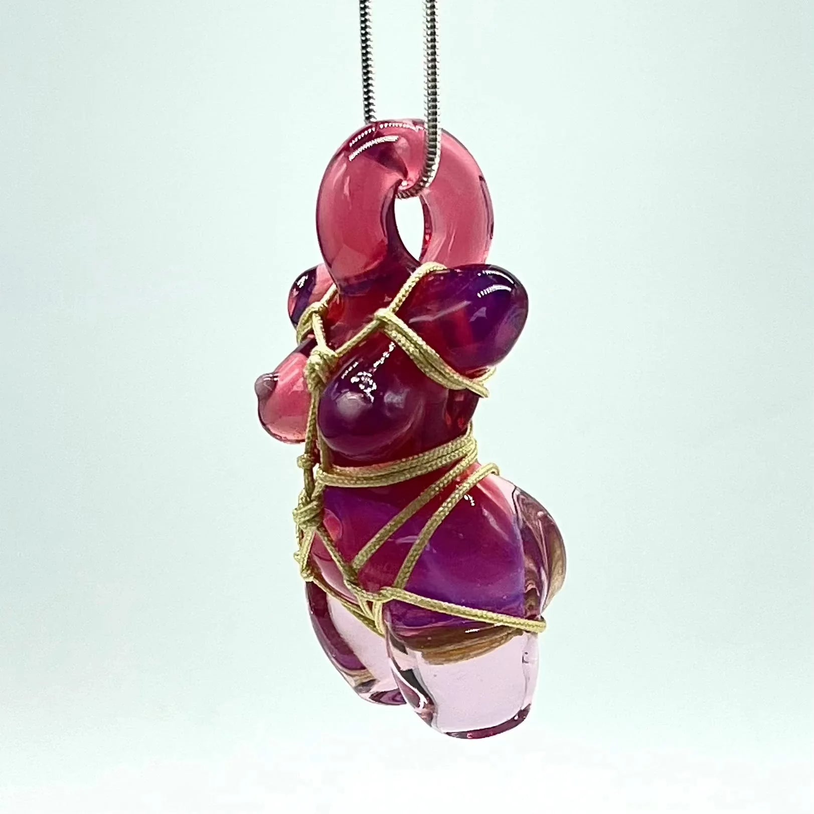 Glass By Ariel - Telamegenta & Pink Sapphire Torso Pendant