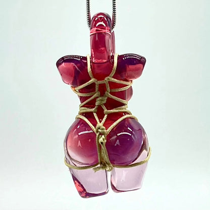 Glass By Ariel - Telamegenta & Pink Sapphire Torso Pendant