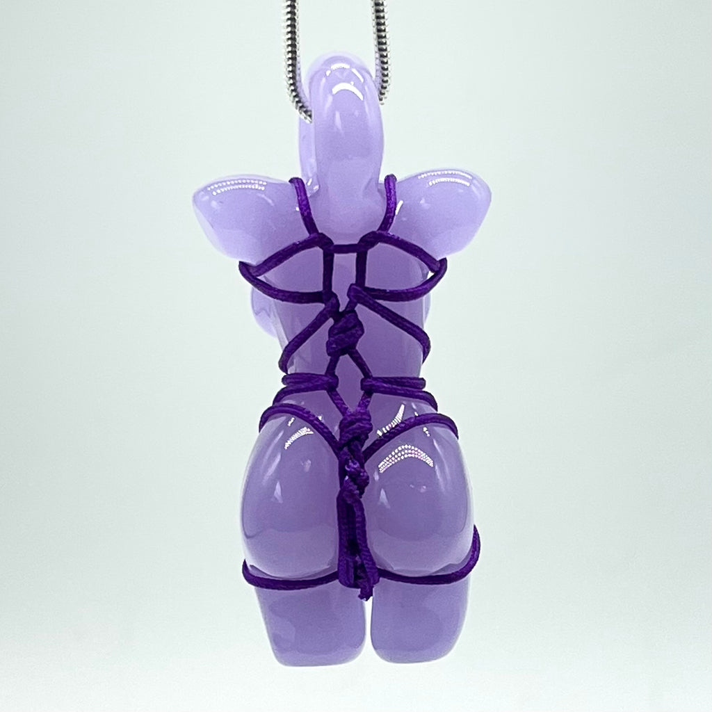 Glass By Ariel - Cotton Candy Torso Pendant