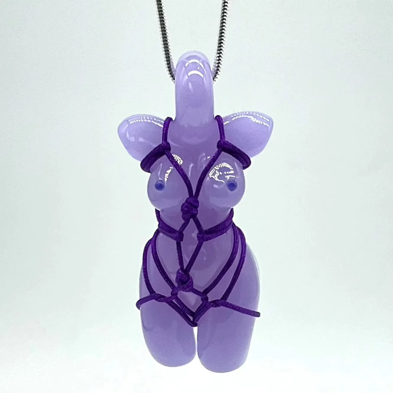 Glass By Ariel - Cotton Candy Torso Pendant