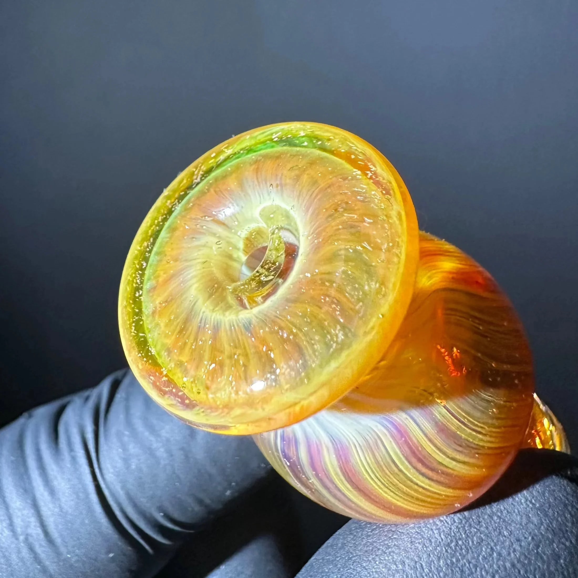 KJ Custom - Amber Purple Spinner Bubble Cap