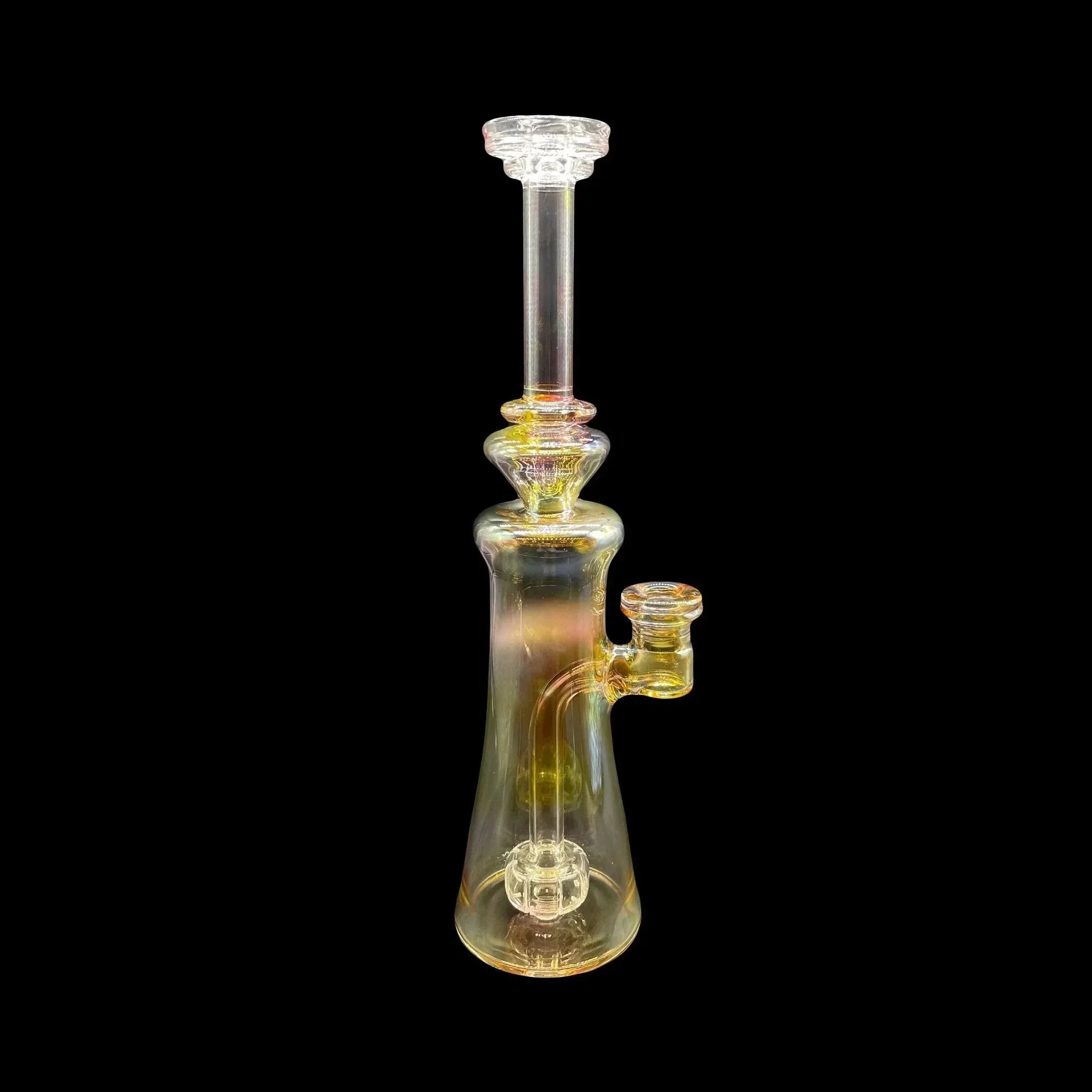 Slate Glass - 14mm Tall Gold Fume Jammer