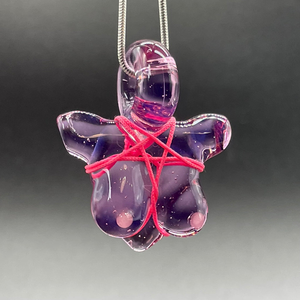 Glass By Ariel - Pink Sapphire Bust Pendant