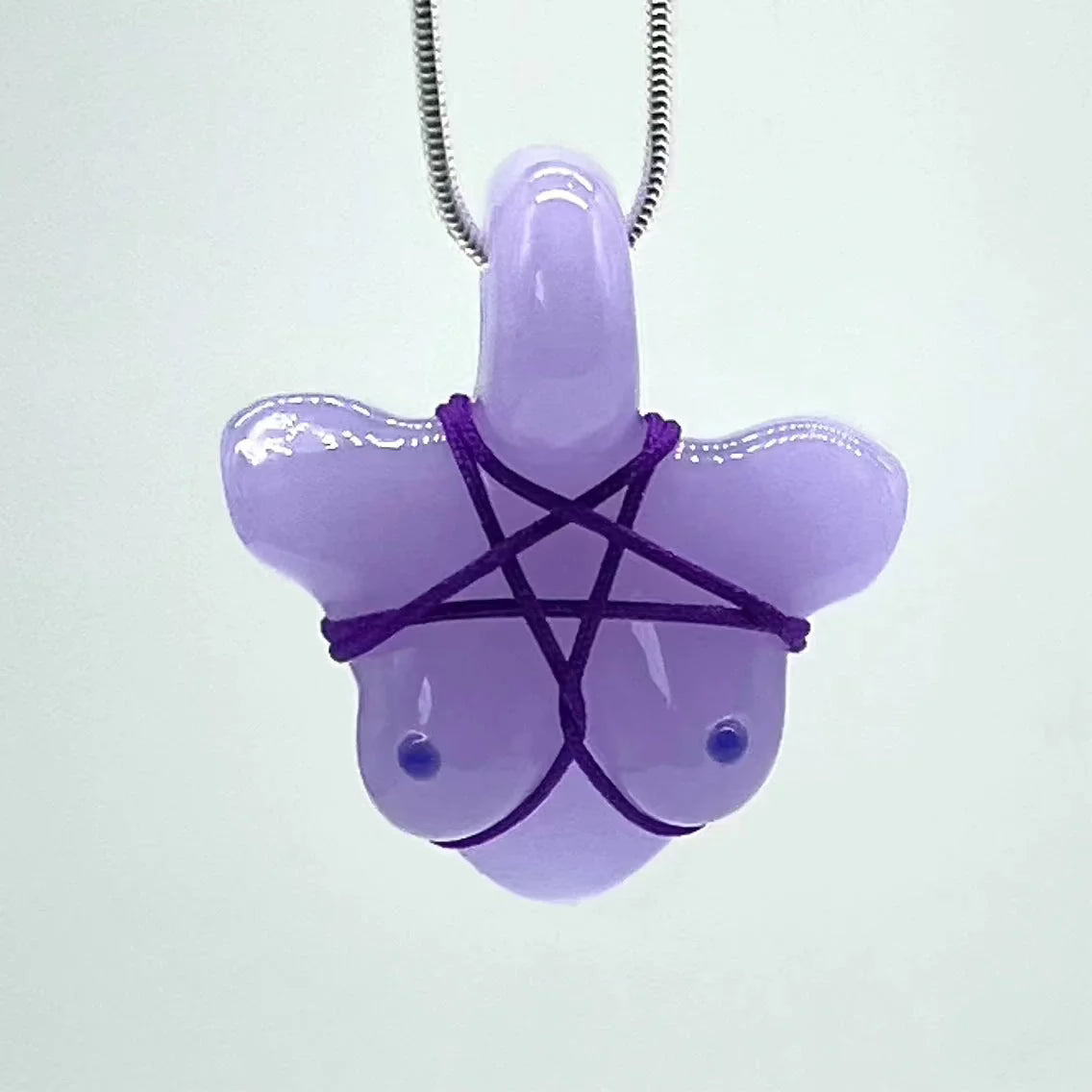 Glass By Ariel - Cotton Candy Bust Pendant