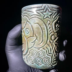 Drinking Vessels: Coyle - Amazon Night Hot Carved Cup
