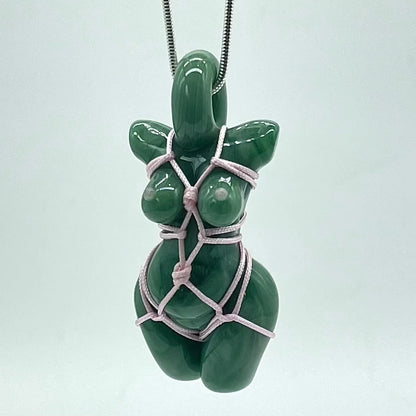 Glass By Ariel - Mint Torso Pendant