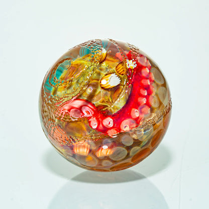 Delong Glass - Bioluminescent Tidepool 38MM Marble