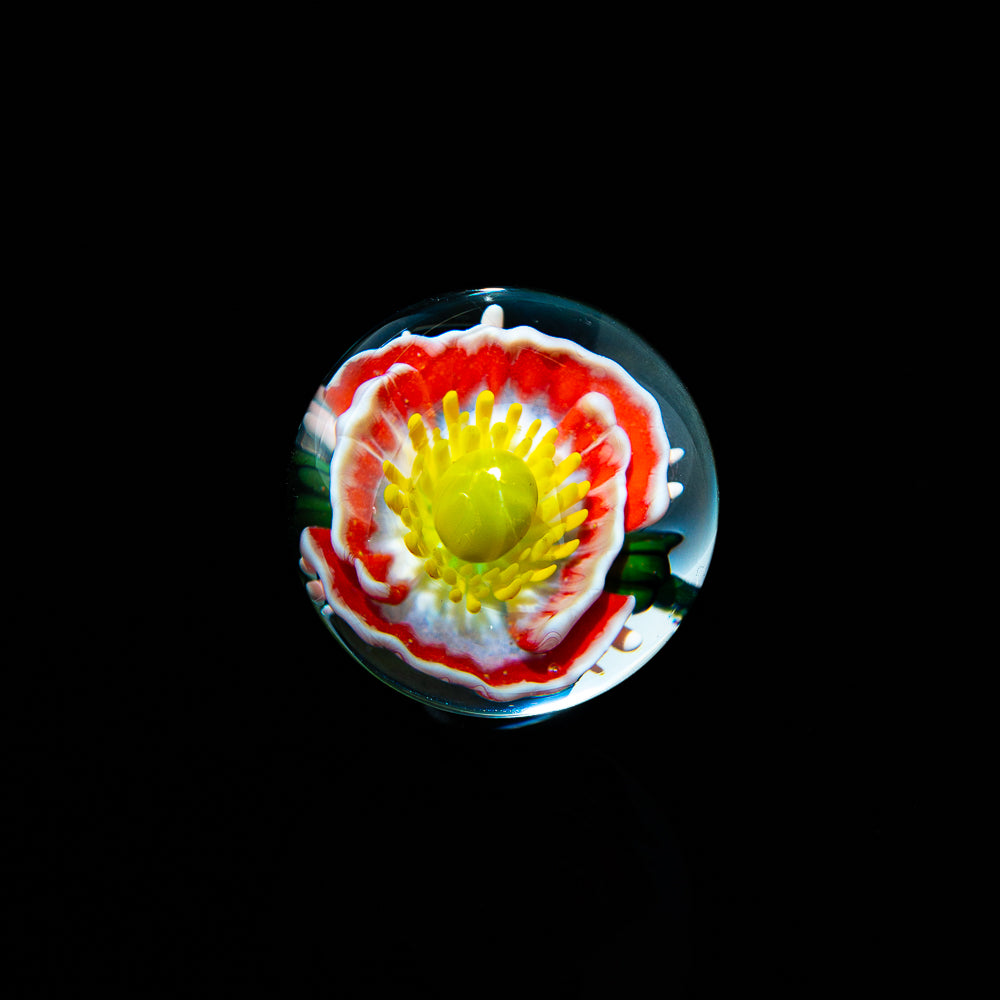 Ponder The Orb: Moyse Glass - Fantasy Poppy Opal Flower