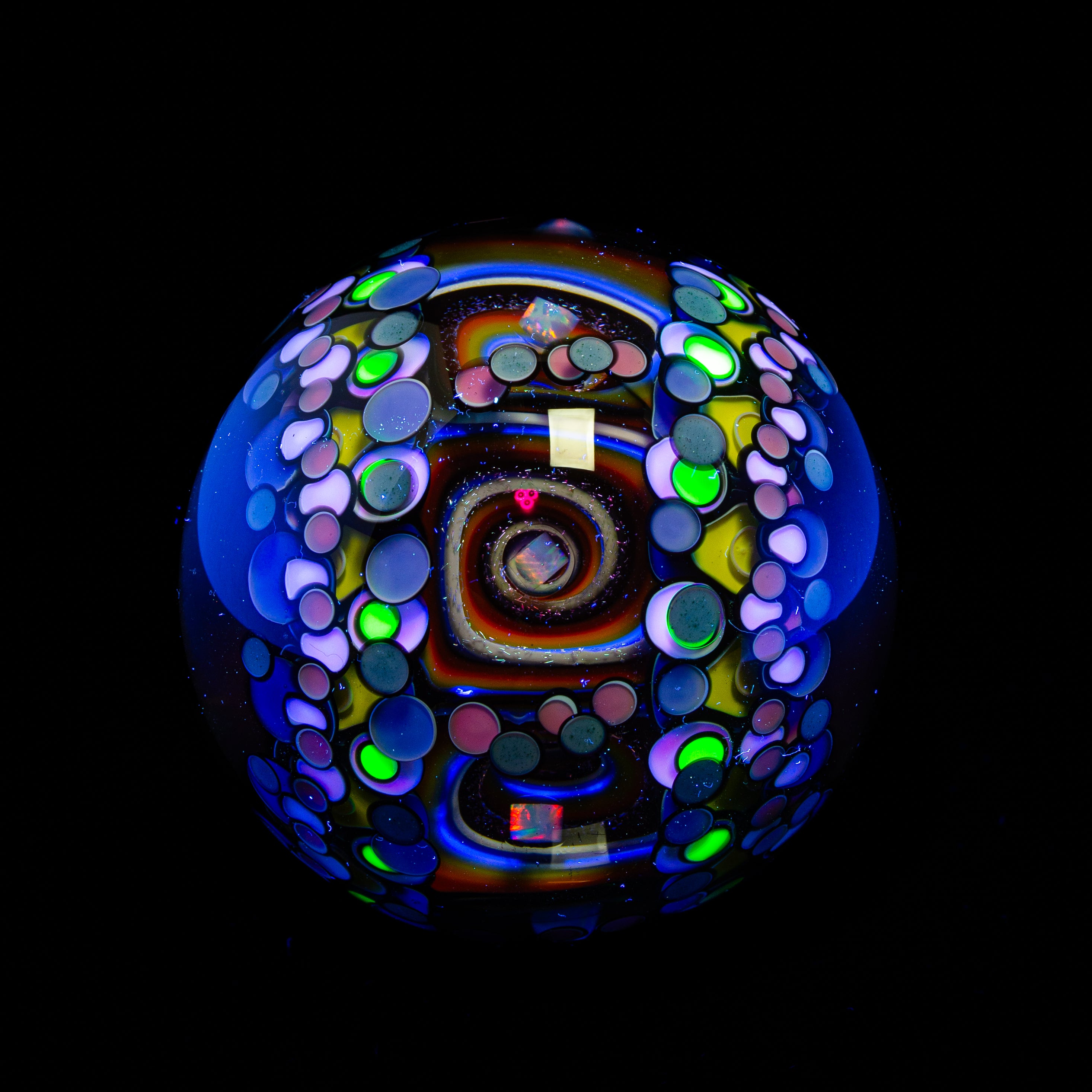 Paul Katherman - Pastel Opal Eater 66MM Marble & Matching Stand