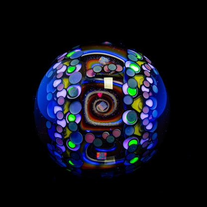 Paul Katherman - Pastel Opal Eater 66MM Marble & Matching Stand