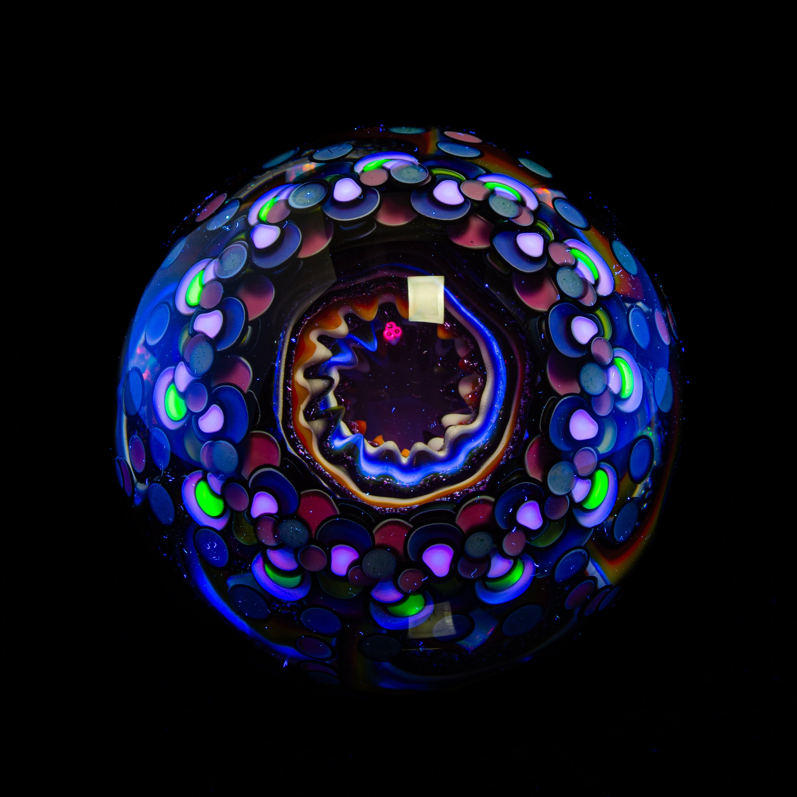 Paul Katherman - Pastel Opal Eater 66MM Marble & Matching Stand