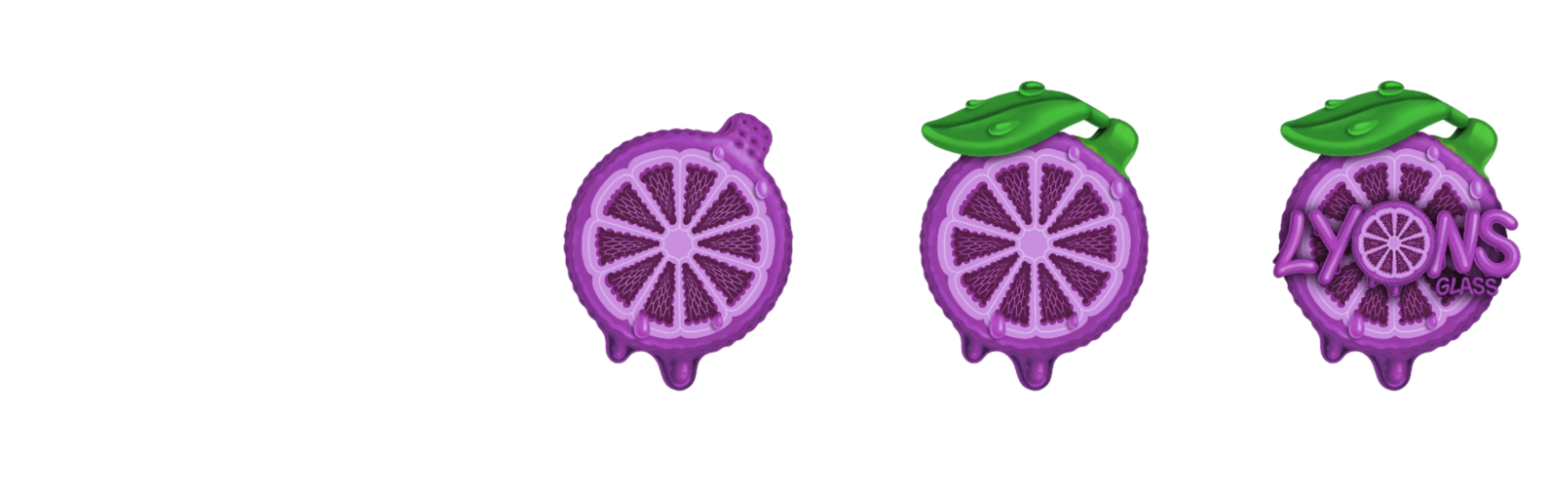 purple lemon slices by sam lyons
