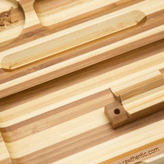 RAW - Striped Bamboo Backflip Rolling Tray