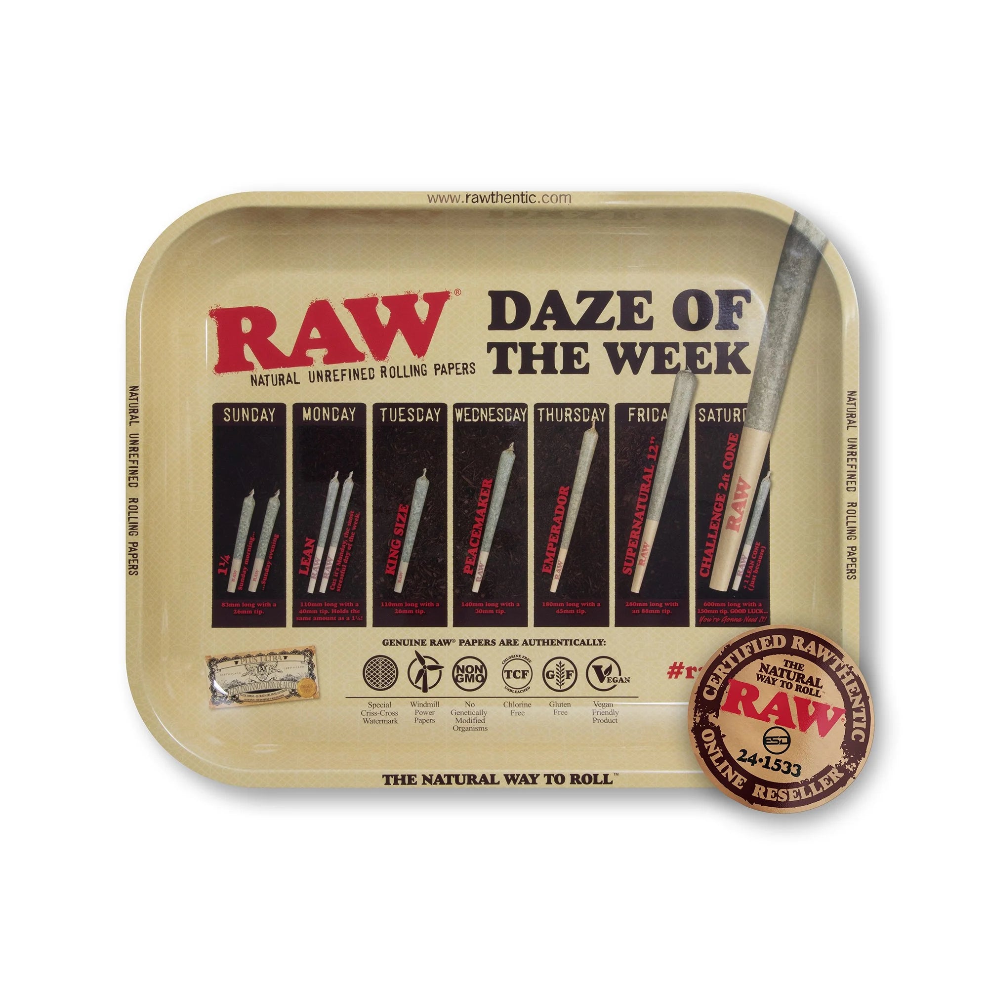 RAW - Daze Of The Week Large Rolling Tray