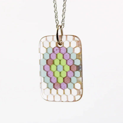Ryan Teurfs - Arcane Rectangular Honeyglass Necklace