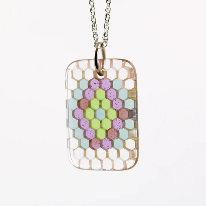 Ryan Teurfs - Arcane Rectangular Honeyglass Necklace