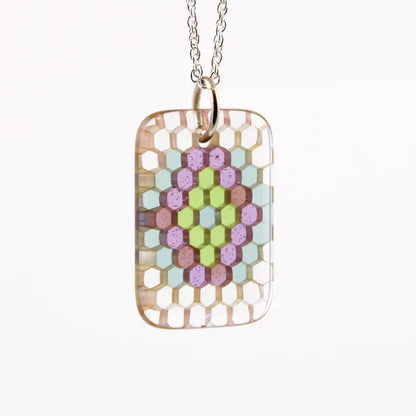 Ryan Teurfs - Arcane Rectangular Honeyglass Necklace