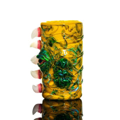 Drinking Vessels: Salt - Yellow & Green Amorphous Shot Glass