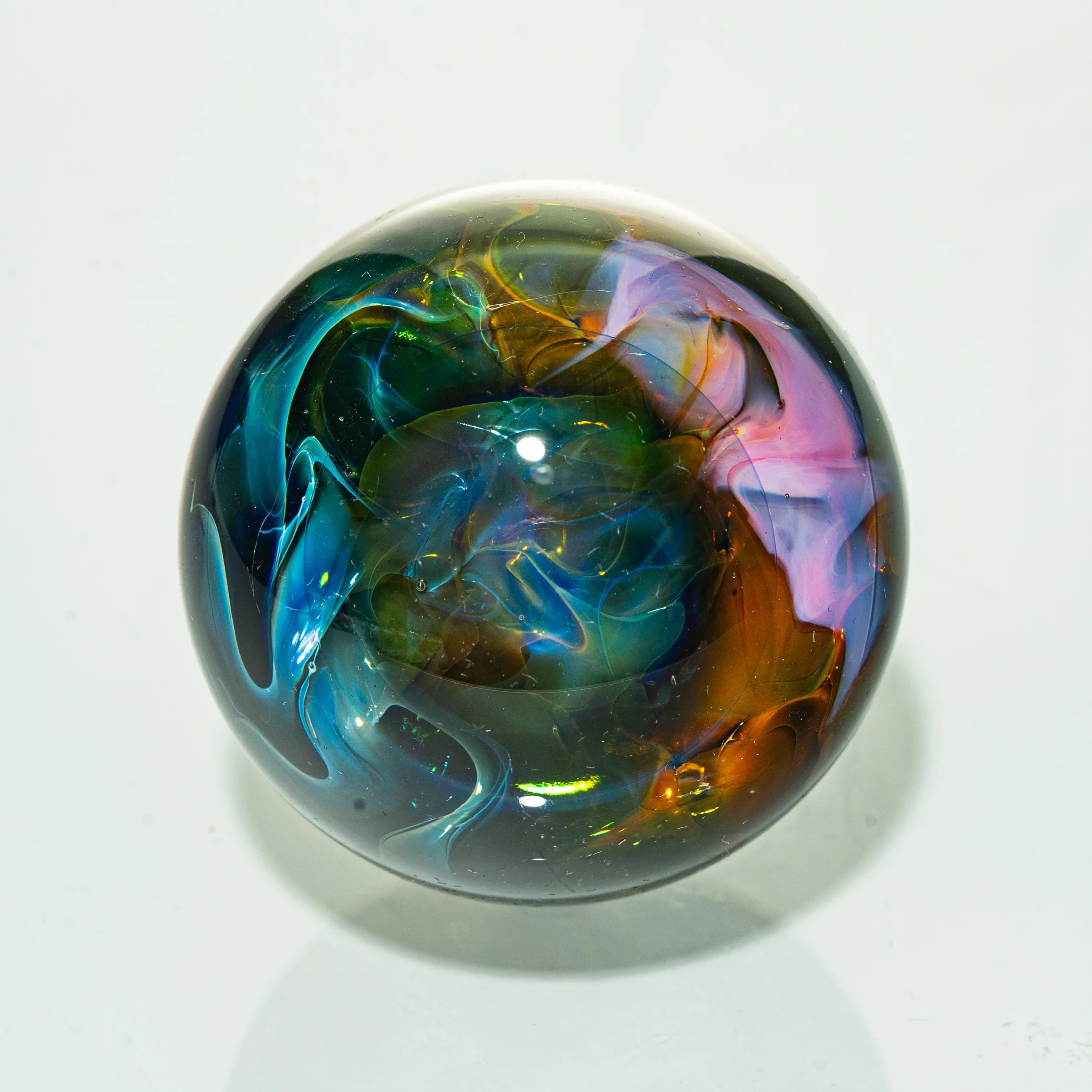 Sarah Marblesbee - Flashy Twisted Rainbow Implosion 52MM Marble