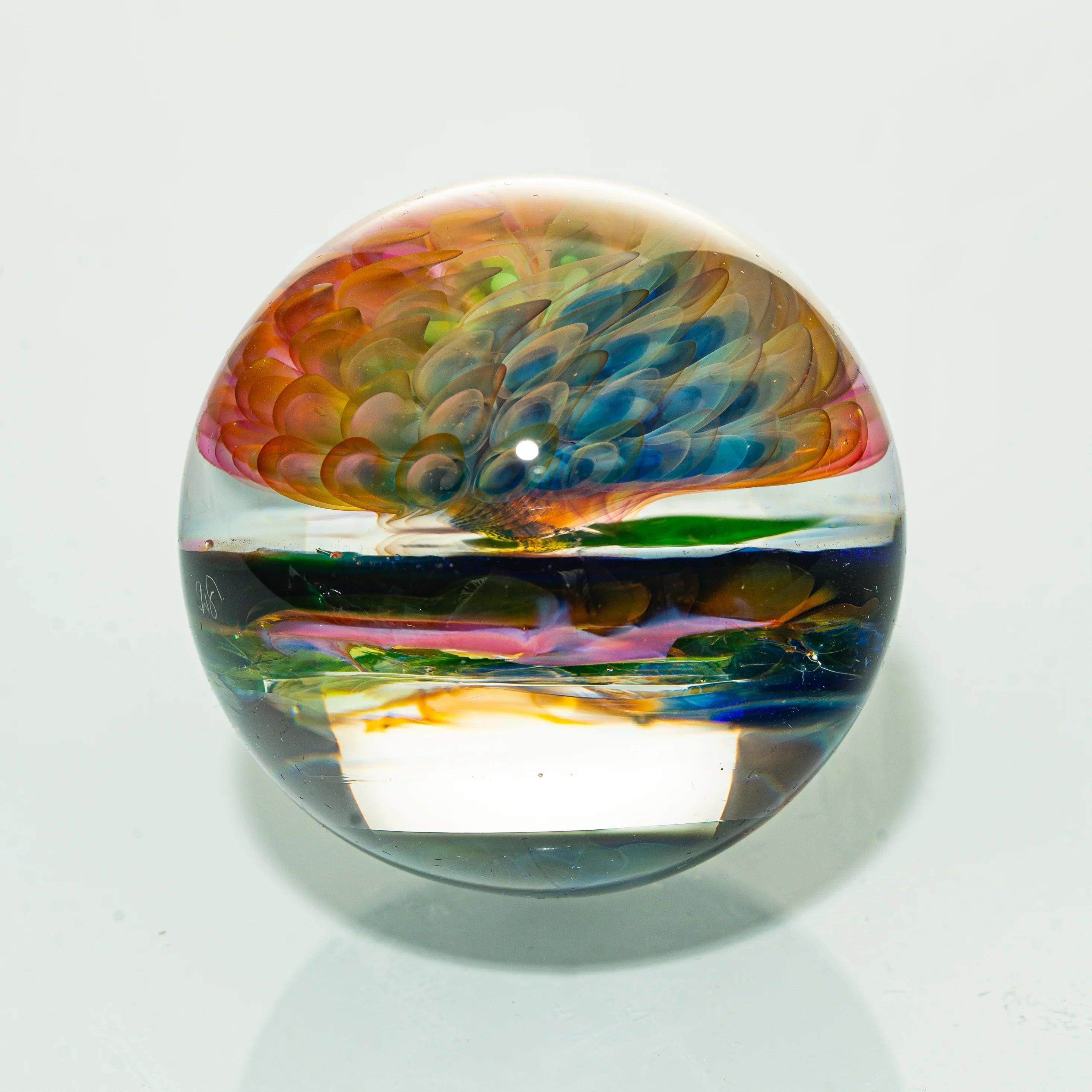 Sarah Marblesbee - Flashy Twisted Rainbow Implosion 52MM Marble