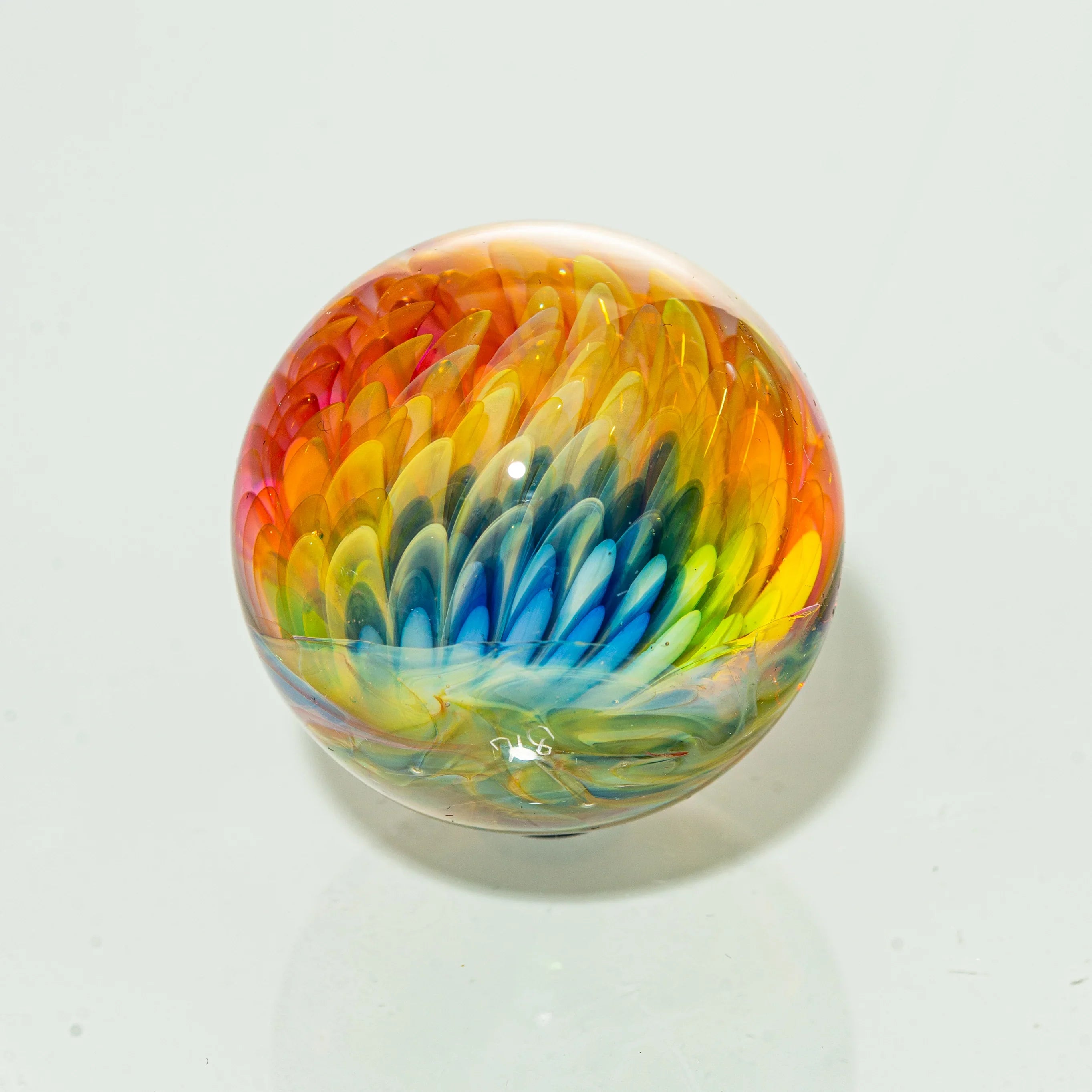 Sarah Marblesbee - Pastel Twisted Rainbow 33MM Marble