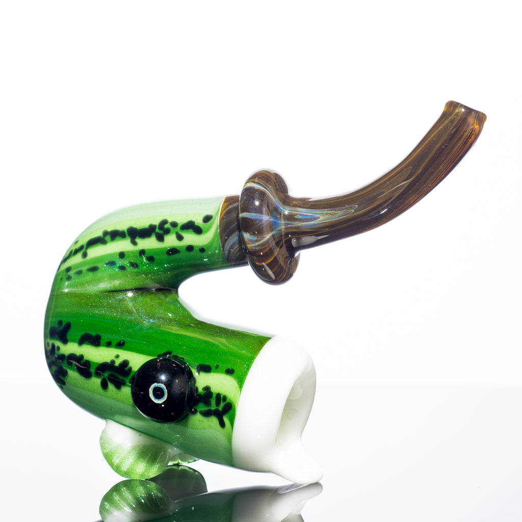 603 Glass - Large Mouth Bass Wooden Tip Sherlock