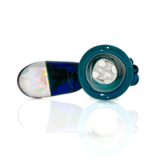 Anom Glass - Agua Azul & Cobalt 14MM Opal Slide