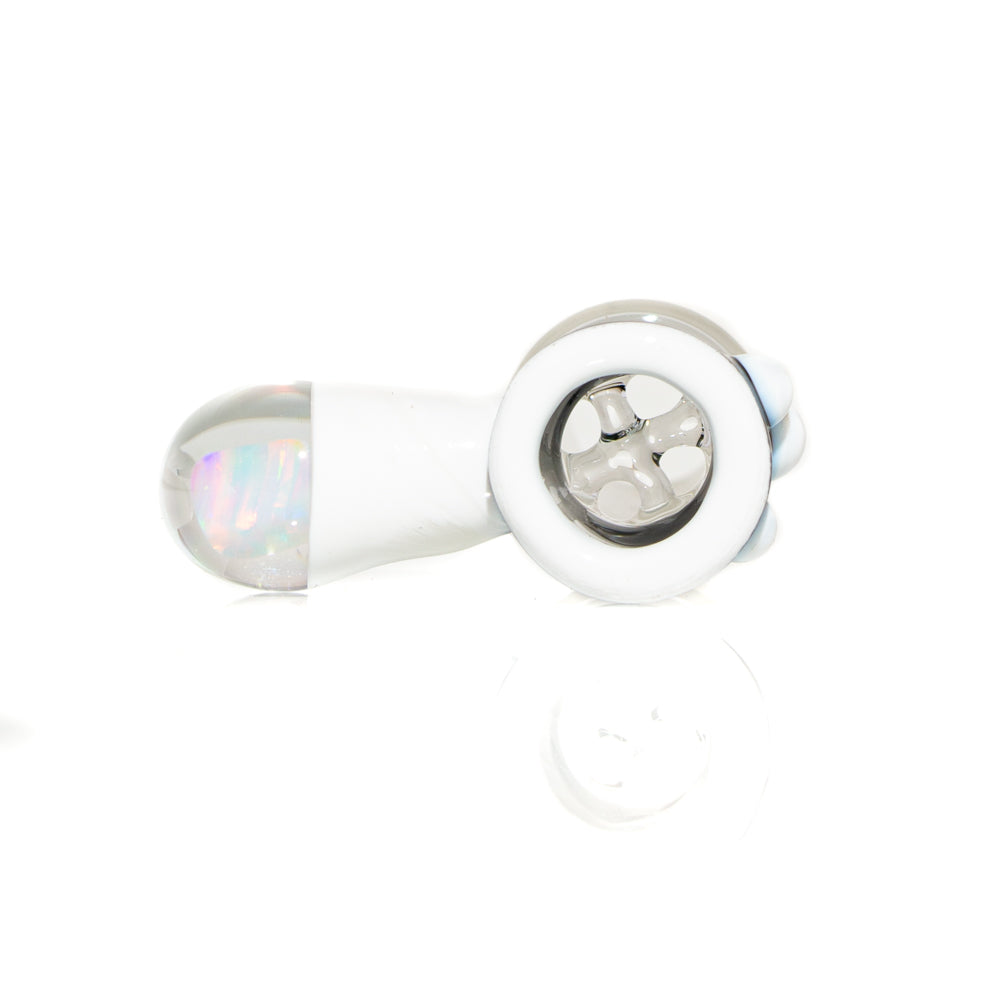 Anom Glass - Gray & White 14MM Opal Slide