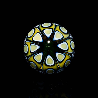 Banjo x Lil Bear - 02' Series: Green Vision, Green & White Dotstack 25MM Marble