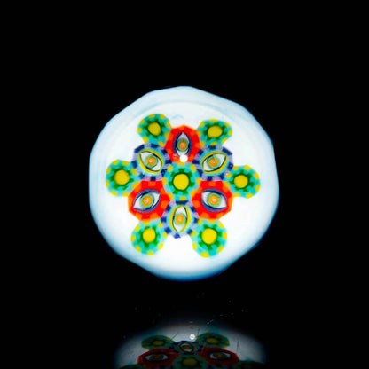 Banjo x Lil Bear - 02' Series: Vision Caine, Blue & White Dotstack 33MM Marble