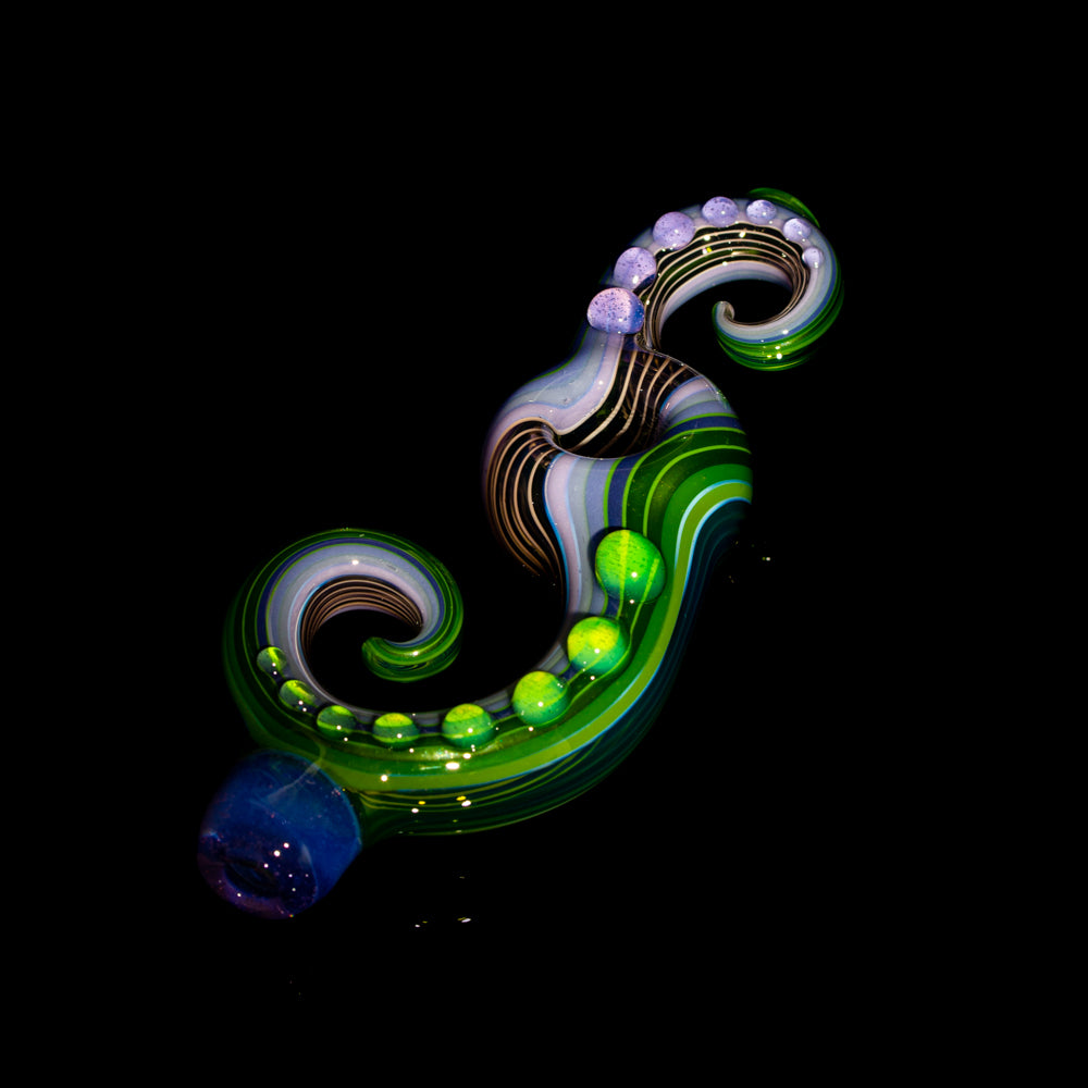 Ben Birney - Purple & Green Linework Spiral Spoon