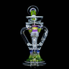 Birdshot Glass - Peluca Wag Tornado transparente verde y morado